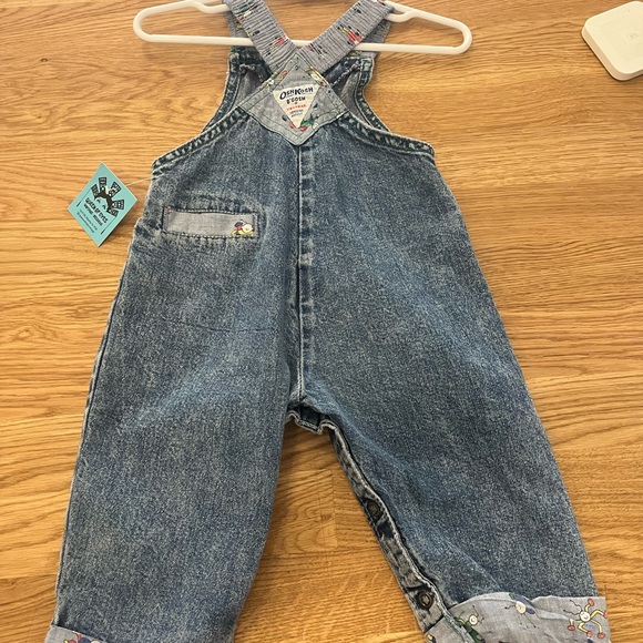 80s vintage very rare Osh Kosh vest back overalls acid wash - Picture 4 of 5